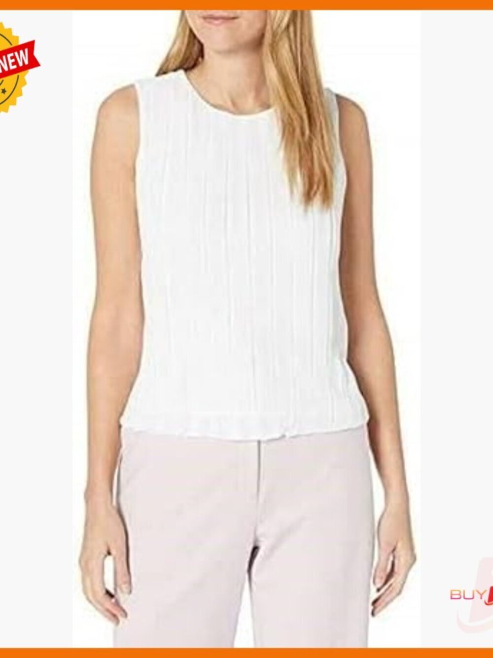 Sleeveless High Neck Blouse, Polyester, Dry Clean Only, Regular Fit